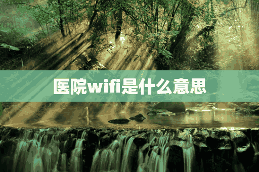 医院wifi是什么意思(医院wifi是什么意思啊)